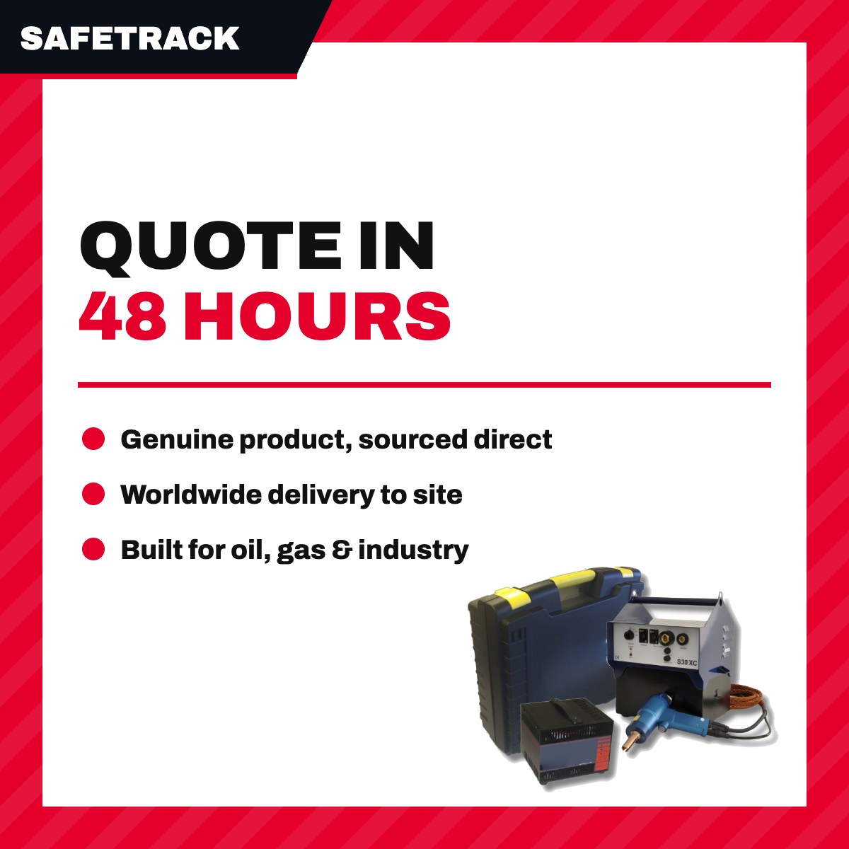 Safetrack 9308CP – Pin Brazing Electronic Unit S30Xc With Braze Pistol S4 Gun – Battery Case, Battery 36V Dc