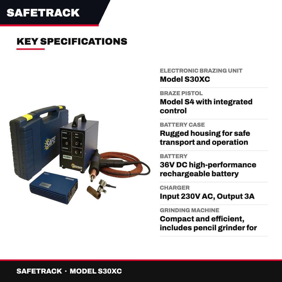 Safetrack S30XC – Pin Brazing Unit with S4 Braze Pistol