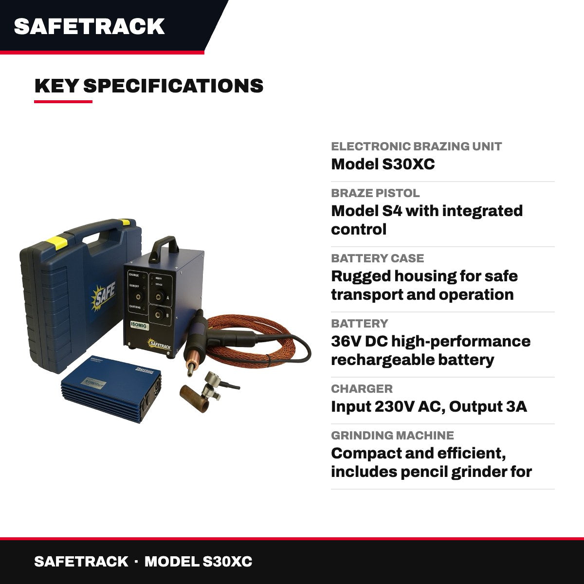 Safetrack S30XC – Pin Brazing Unit with S4 Braze Pistol