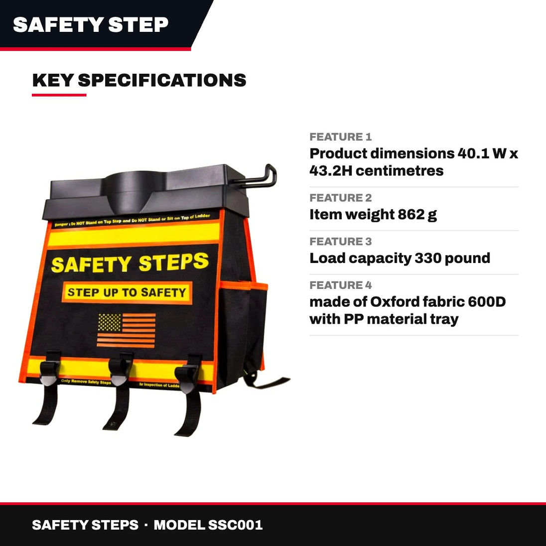 Safety Steps SSC001 – Ladder Organizer Tool Bag