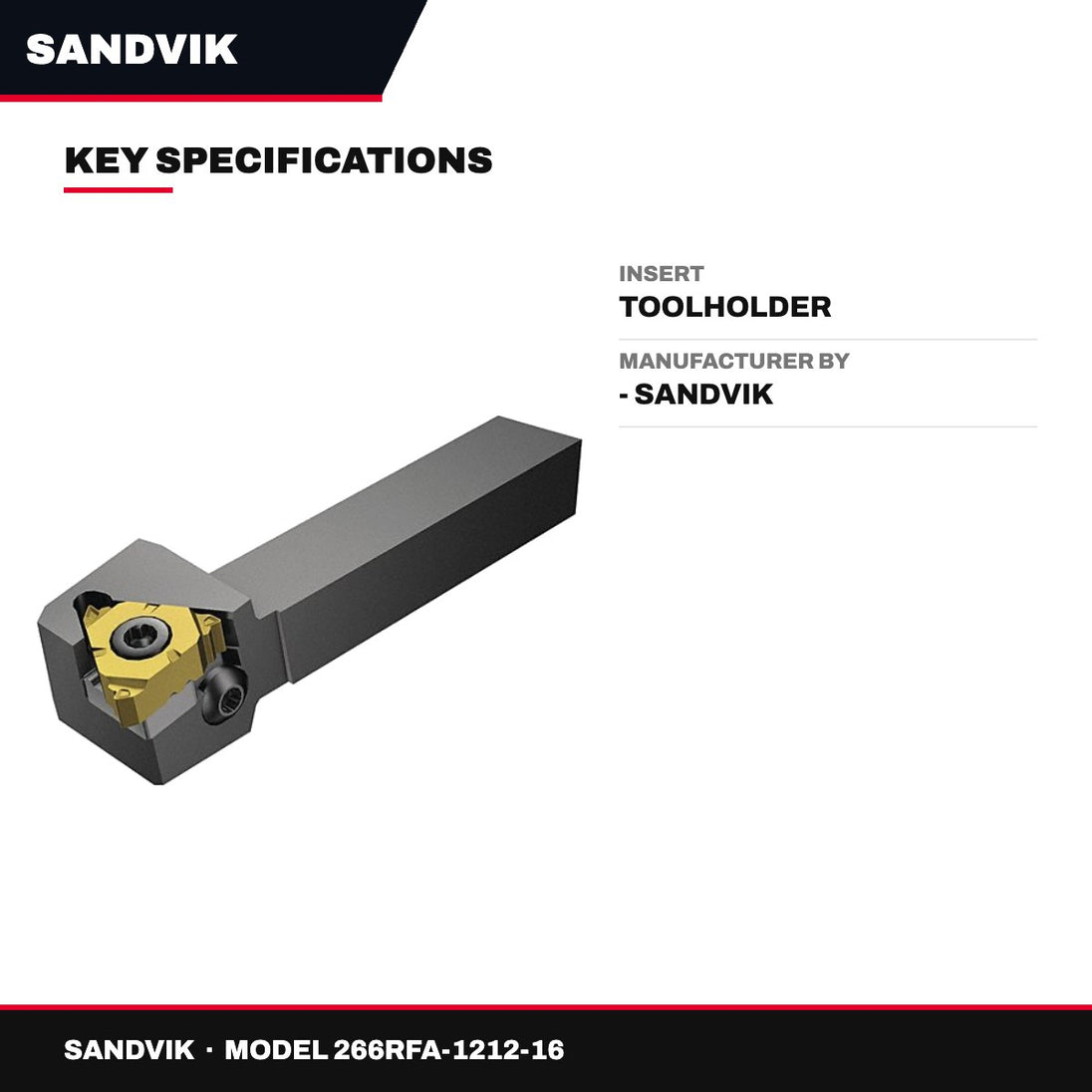 Sandvik 266RFA-1212-16 – Insert – Toolholder