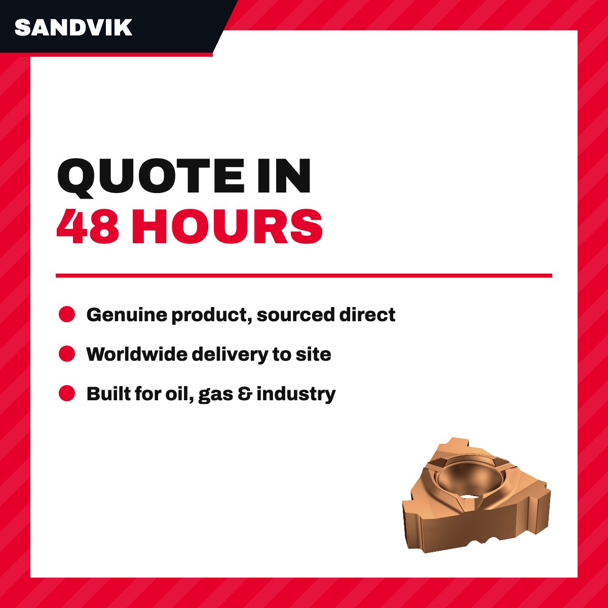 Sandvik 266RG-16VM01A002M 1125 – Insert – Toolholder