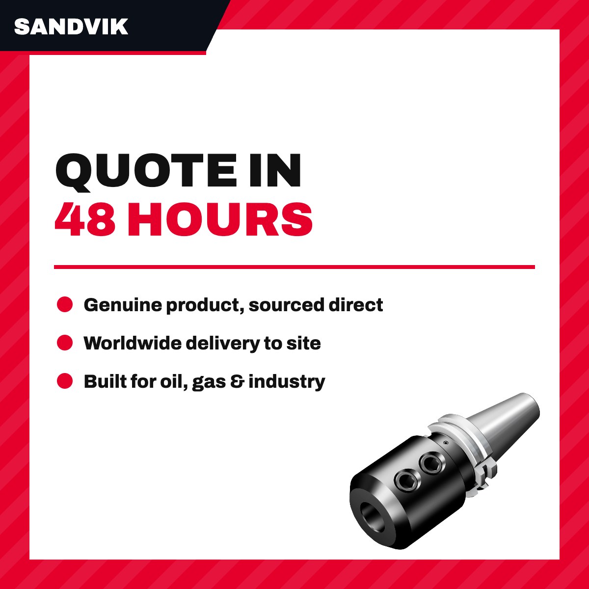 Sandvik 392.54023-4032105 – Big-Plus Iso To Weldon / Iso 9766 Adaptor