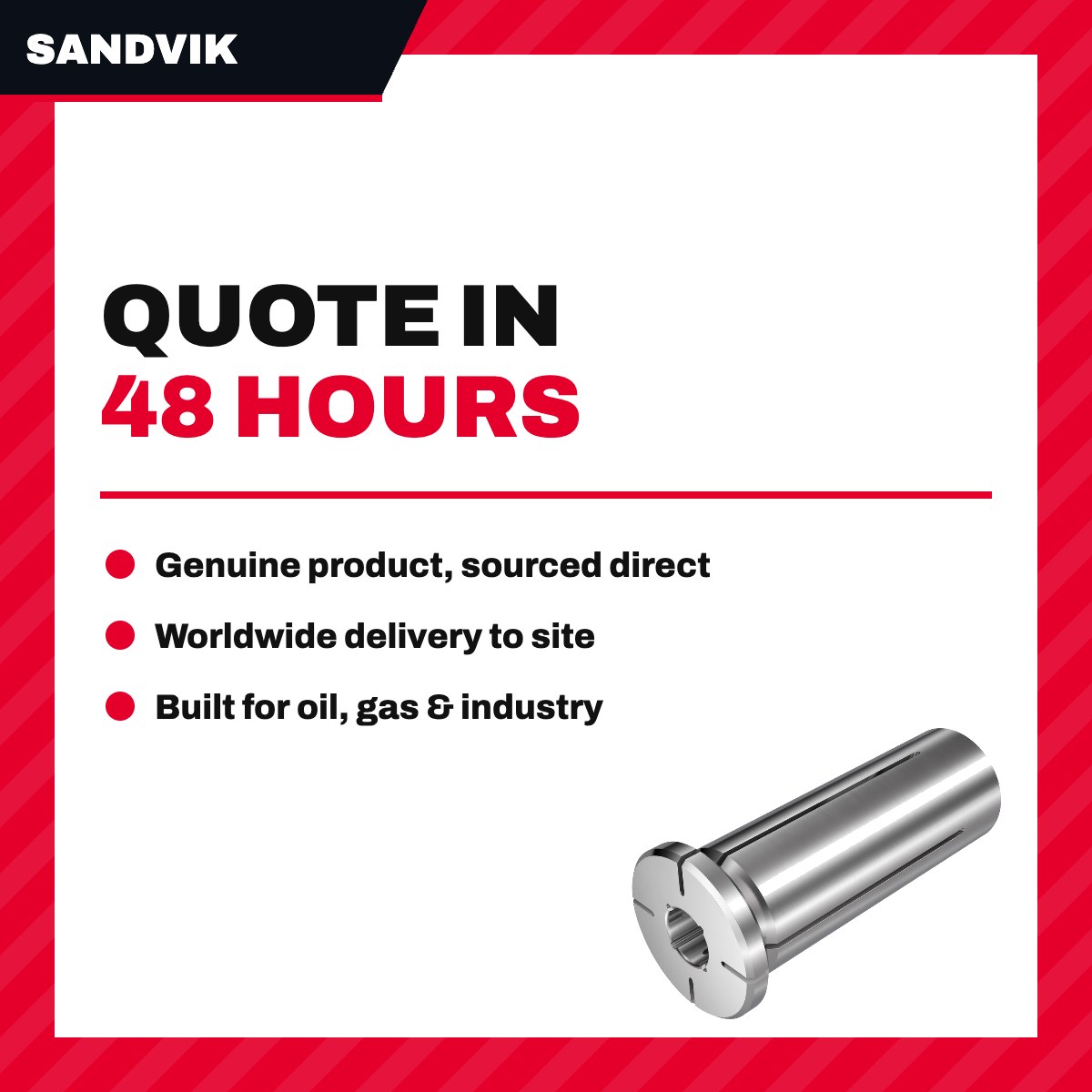 Sandvik 393.CF-12 – Cylindrical Sleeve For Hydraulic Membrane Chucks