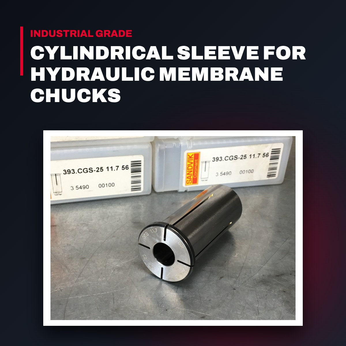 Sandvik 393.CGS-25 – Cylindrical Sleeve For Hydraulic Membrane Chucks