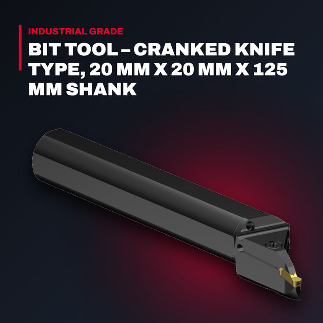 Sandvik – Cranked Knife Bit Tool, 20 mm X 20 mm X 125 mm Shank
