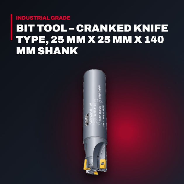 Sandvik – Cranked Knife Bit Tool, 25 mm X 25 mm X 140 mm Shank