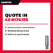 Sandvik – Cranked Knife Bit Tool, 25 mm X 25 mm X 140 mm Shank