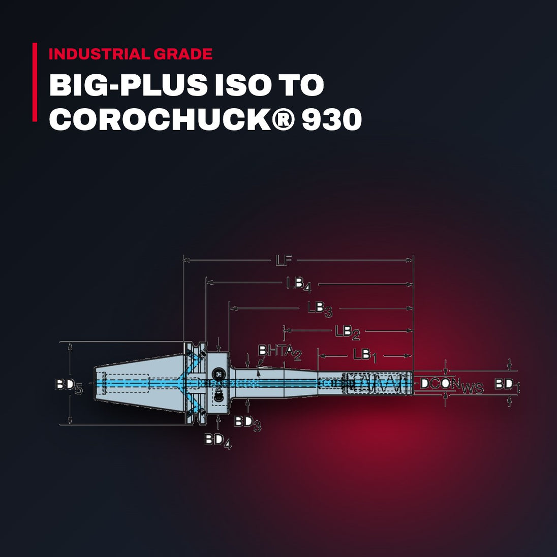 Sandvik 930-IB40-P-12-188 – Big-Plus Iso To Corochuck® 930