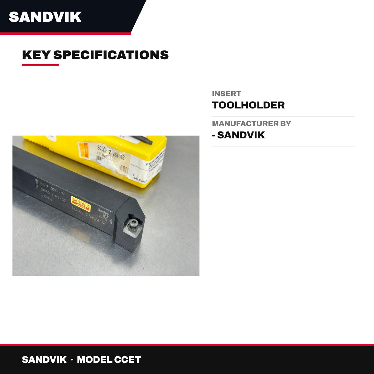 Sandvik CCET – Insert – Toolholder