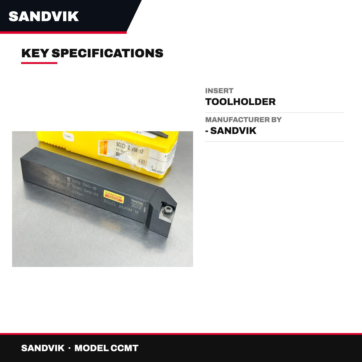 Sandvik CCMT – Insert – Toolholder