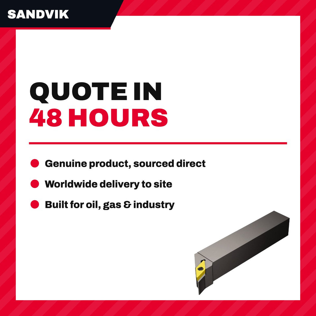 Sandvik SVHBR – Insert – Toolholder