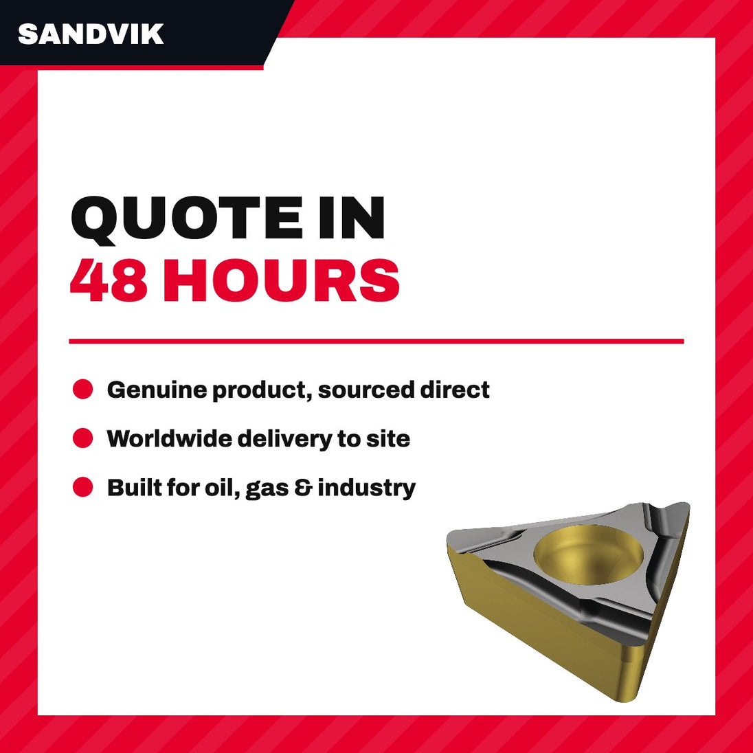 Sandvik TCGT – Insert – Toolholder