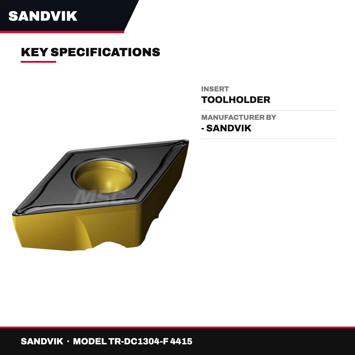 Sandvik TR-DC1304-F 4415 – Insert – Toolholder