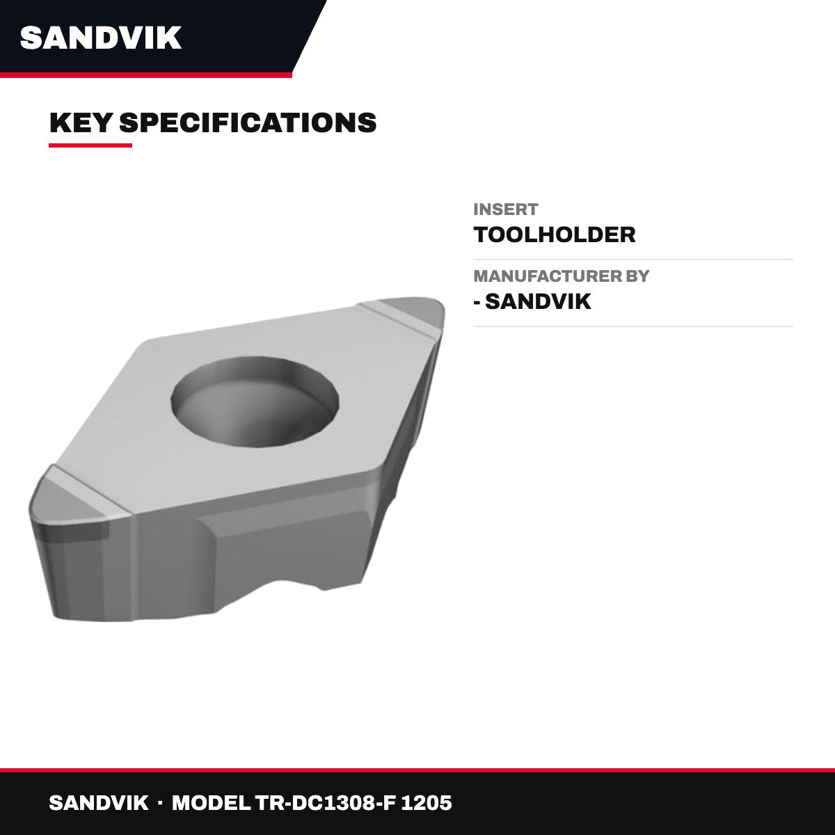 Sandvik TR-DC1308-F 1205 – Insert – Toolholder