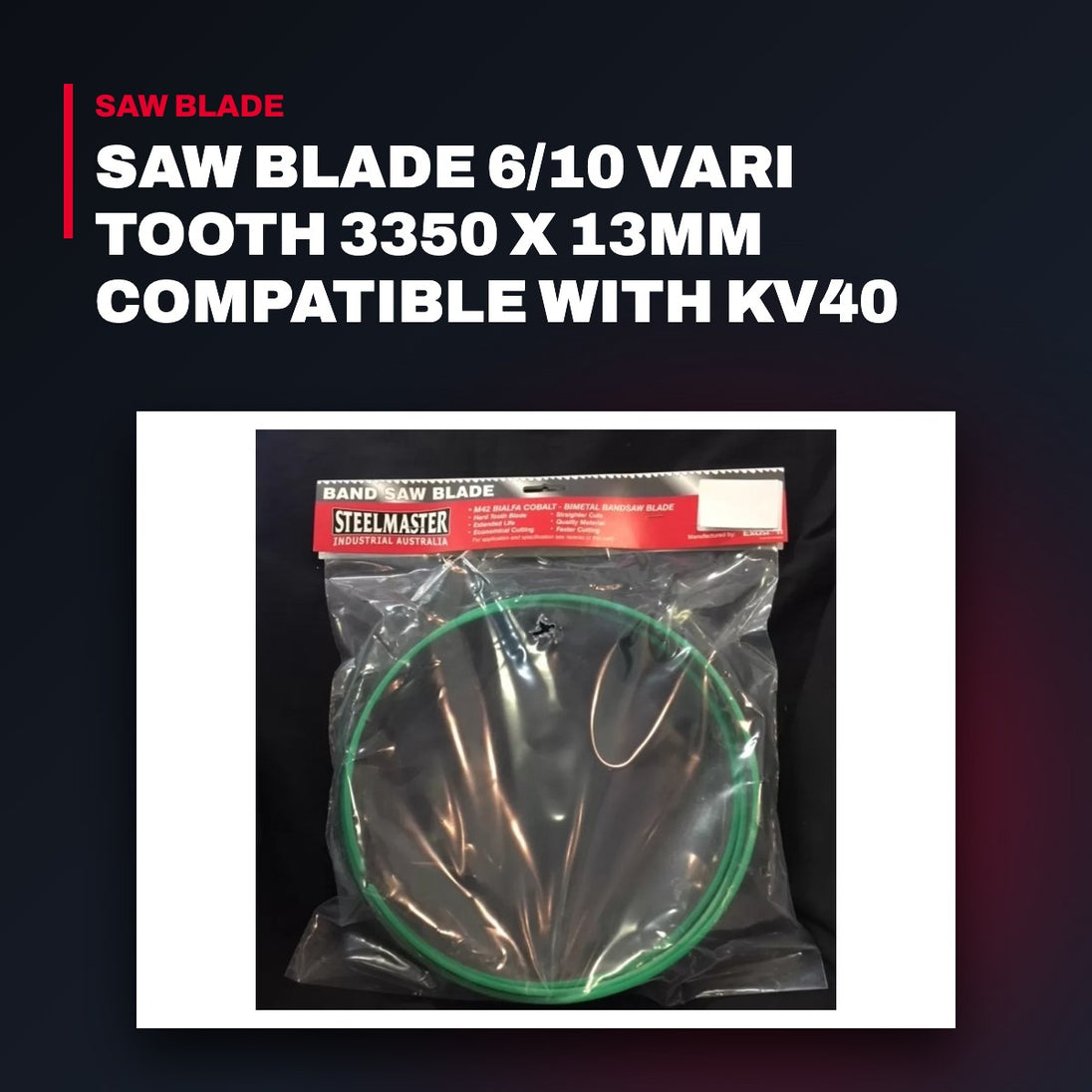 Saw Blade 6/10 Vari Tooth 3350 X 13Mm Compatible With Kv40 Metal Cutting Vertical Ban