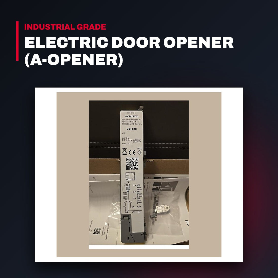 Schüco 263018 – Electric Door Opener (A-Opener)