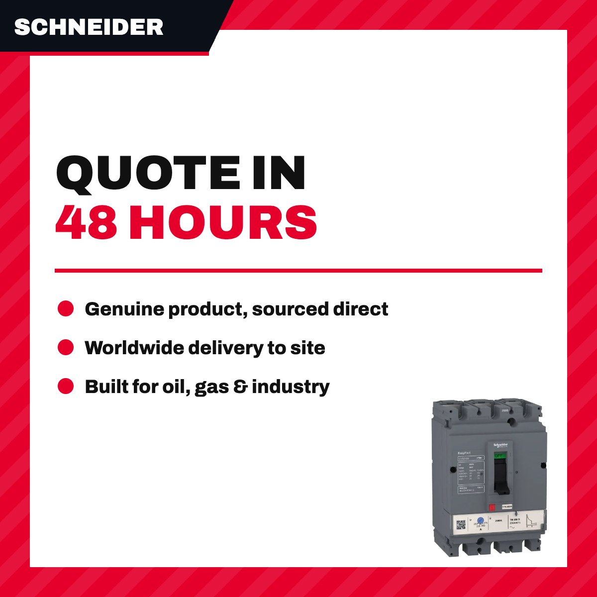 Schneider 5002282086 – Circuit Breaker Molded Case – 25 A, 3 Pole