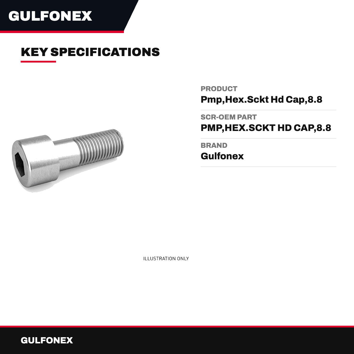 Scr-Oem Part – Pmp,Hex.Sckt Hd Cap,8.8