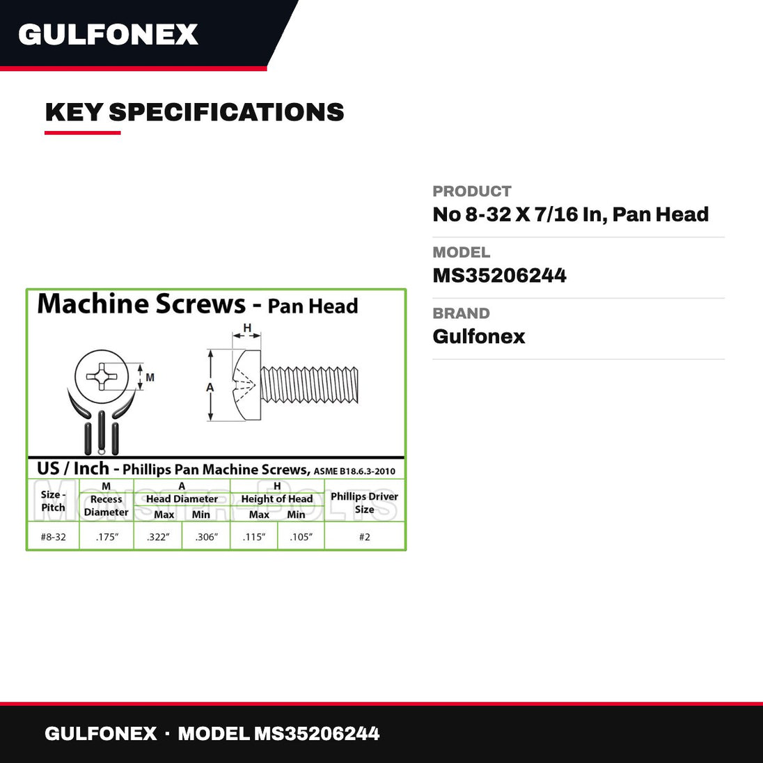 Screw Machine – No 8-32 X 7/16 In, Pan Head