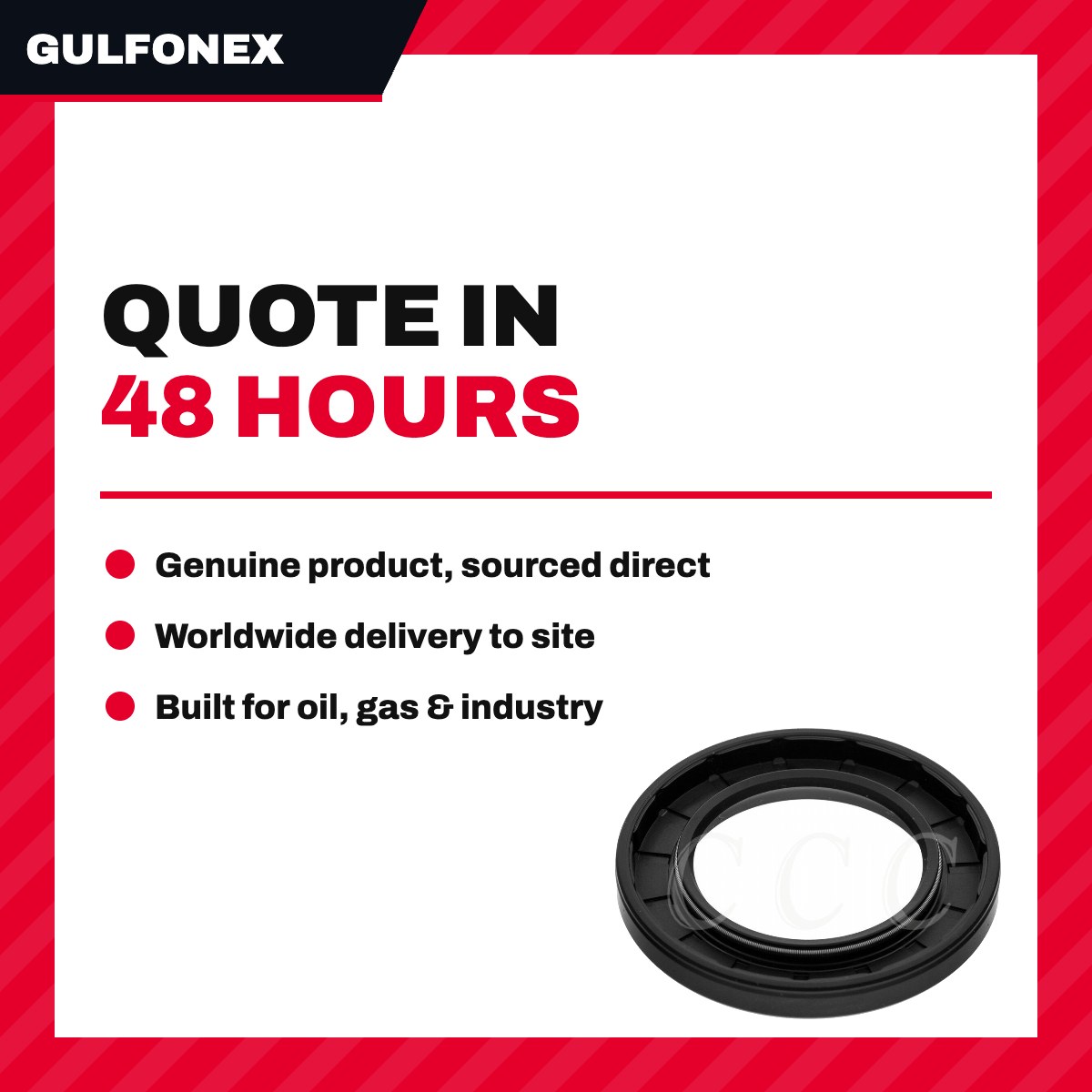 Seal Oil – Rubber, Output Flange