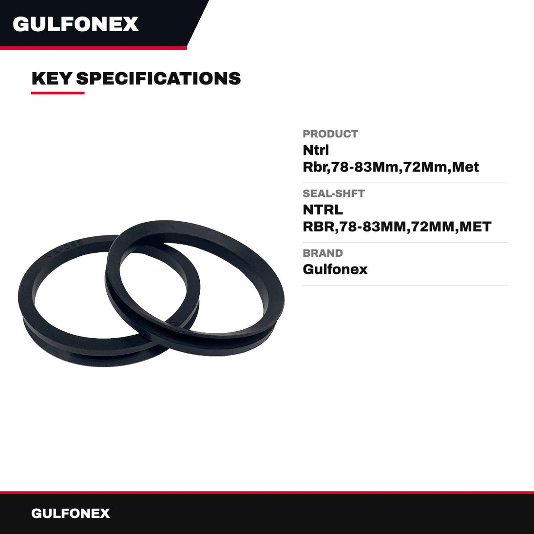 Seal-Shft – Ntrl Rbr,78-83Mm,72Mm,Met