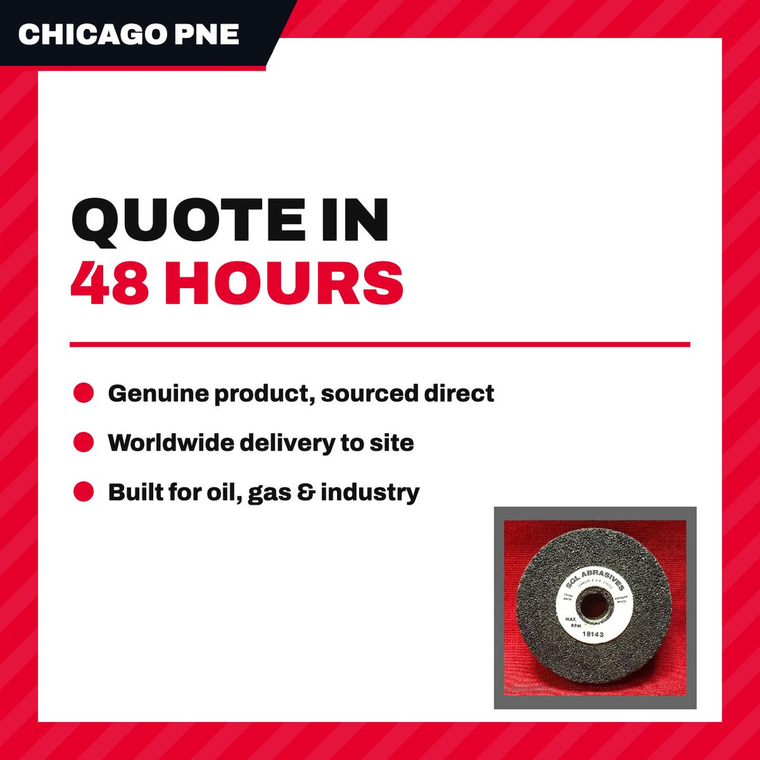 Chicago Pneumatic C-084986 – Grinding Wheel 2" x 1/2" x 3/8"