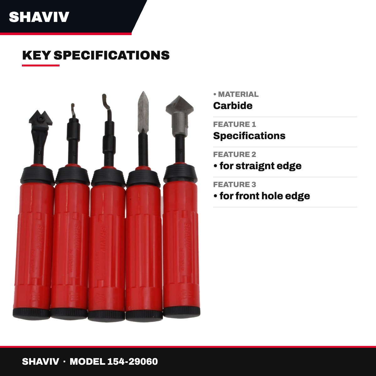 Shaviv 154-29060 – Hand Deburring Tools Set
