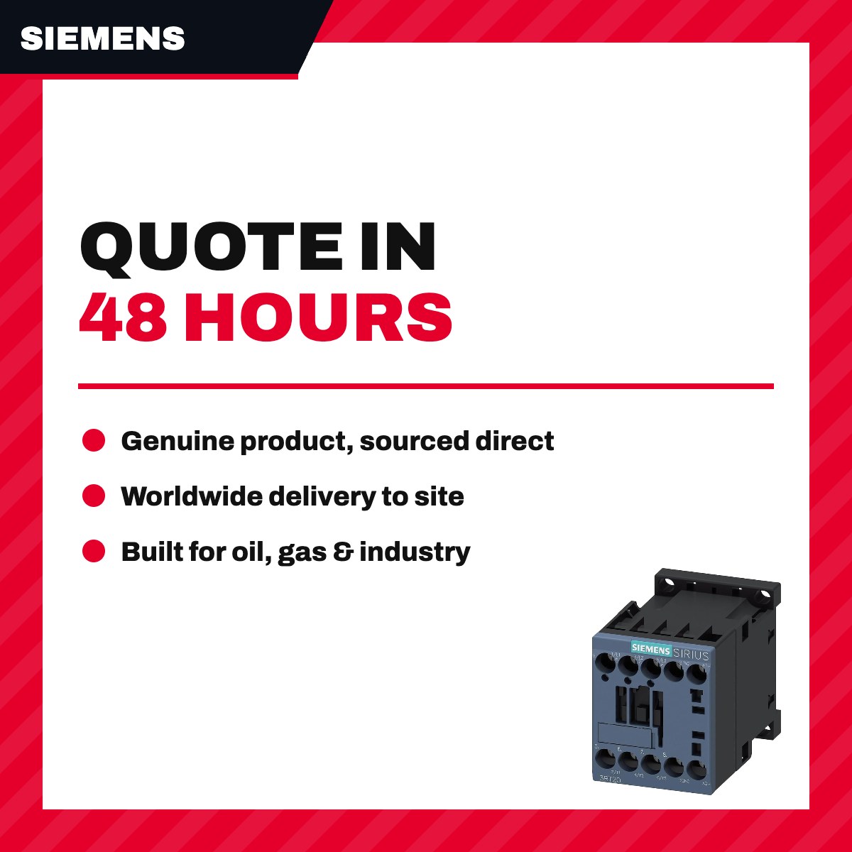 Siemens 3RT20161BB42 – Contactor – 24 Vdc Coil Coil