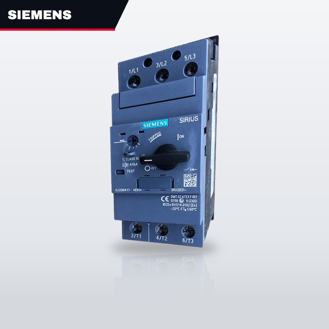 Siemens 3RV2031-4JA10 – Protector Motor Circuit – 45-63 A Trip, 63 A