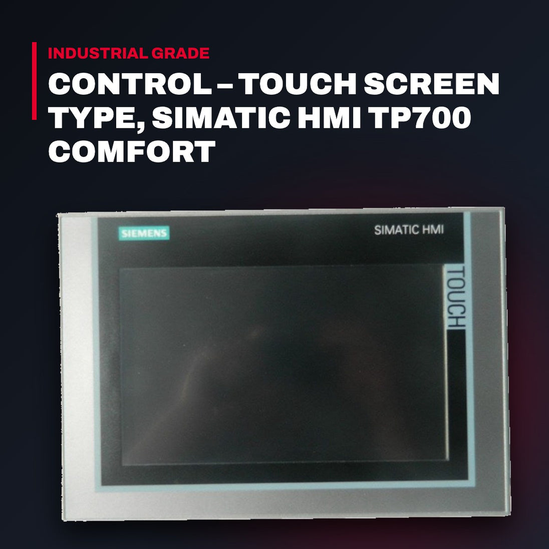 Siemens 6AV2124-0GC01-0AX0 – Control – Touch Screen Type, Simatic Hmi Tp700 Comfort