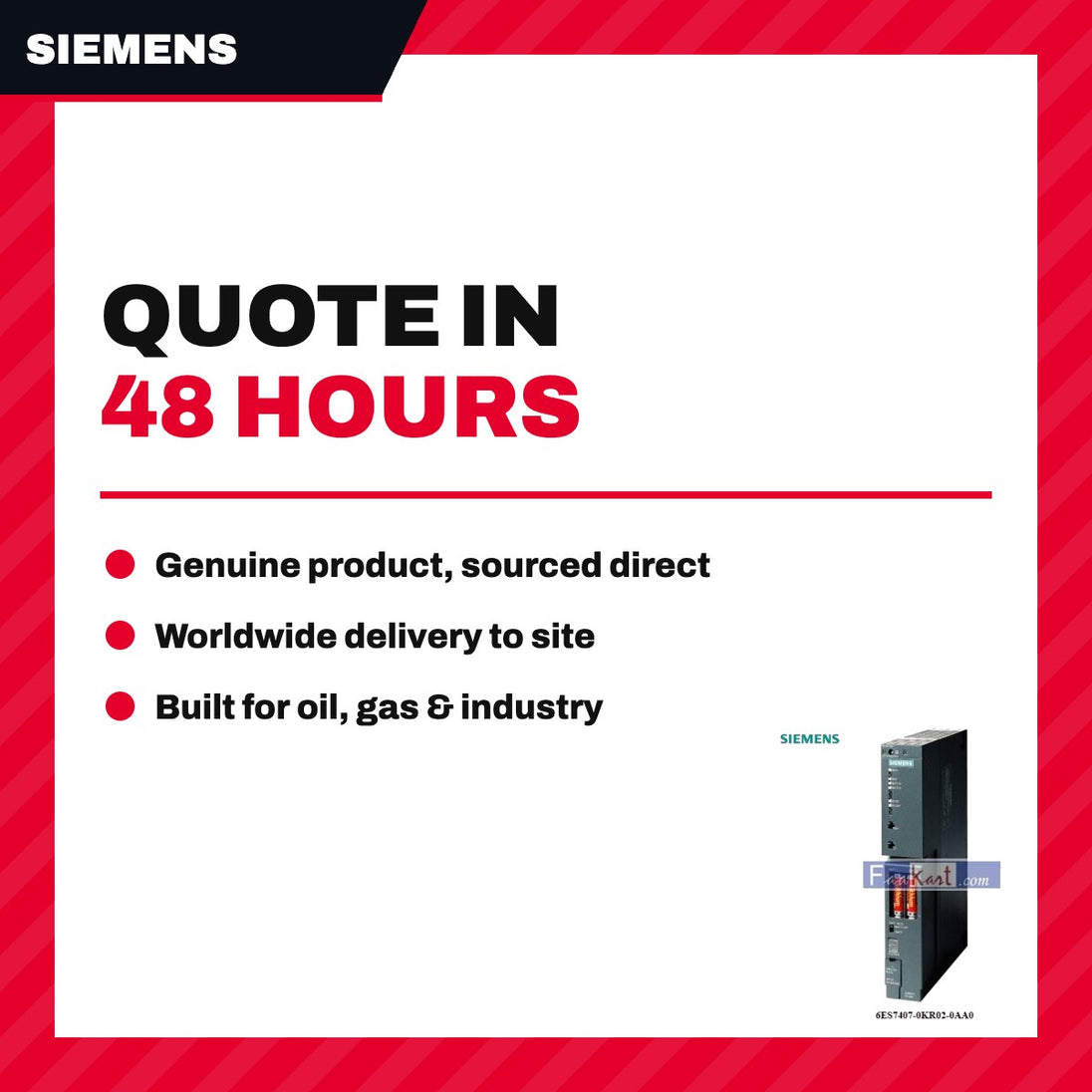 Siemens 6ES74070KR020AA0 – Power Supply Electrical – Plc Type