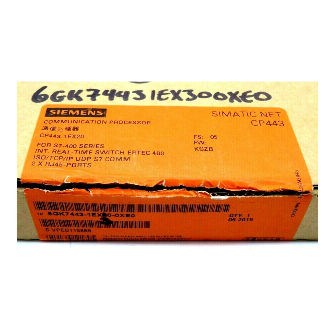 Siemens 6GK74431EX300XE0 – 460 & 110 Vac – 3 Ph, 60 Hz