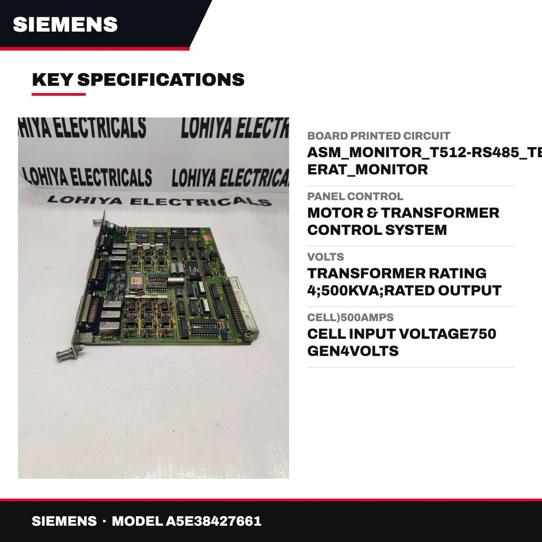 Siemens A5E38427661 – Board Printed Circuit