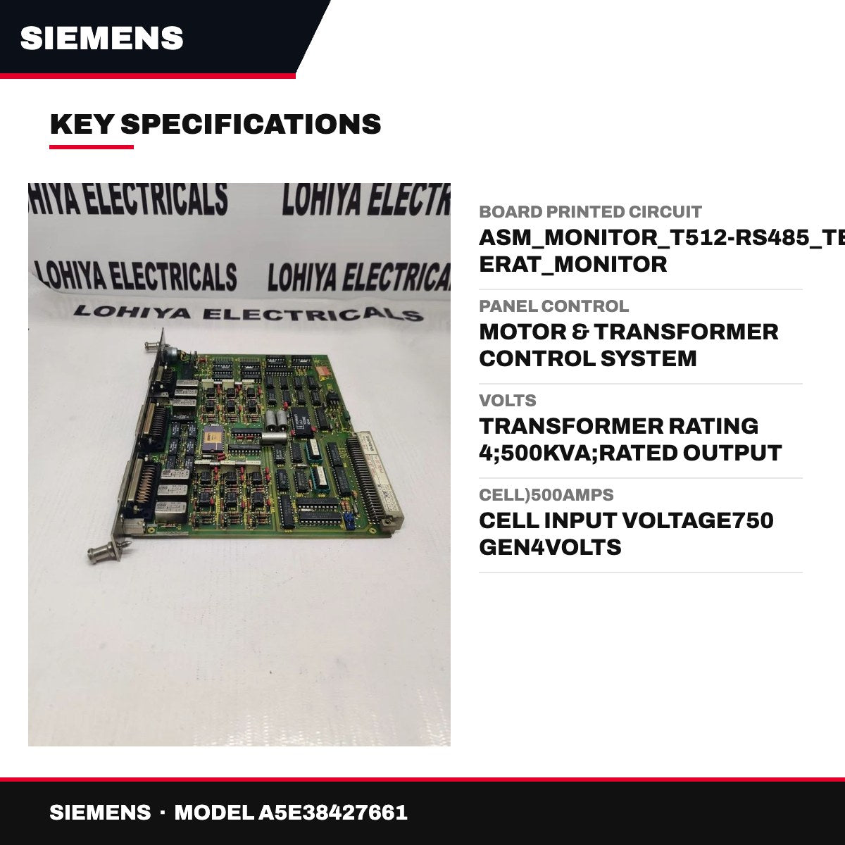 Siemens A5E38427661 – Board Printed Circuit