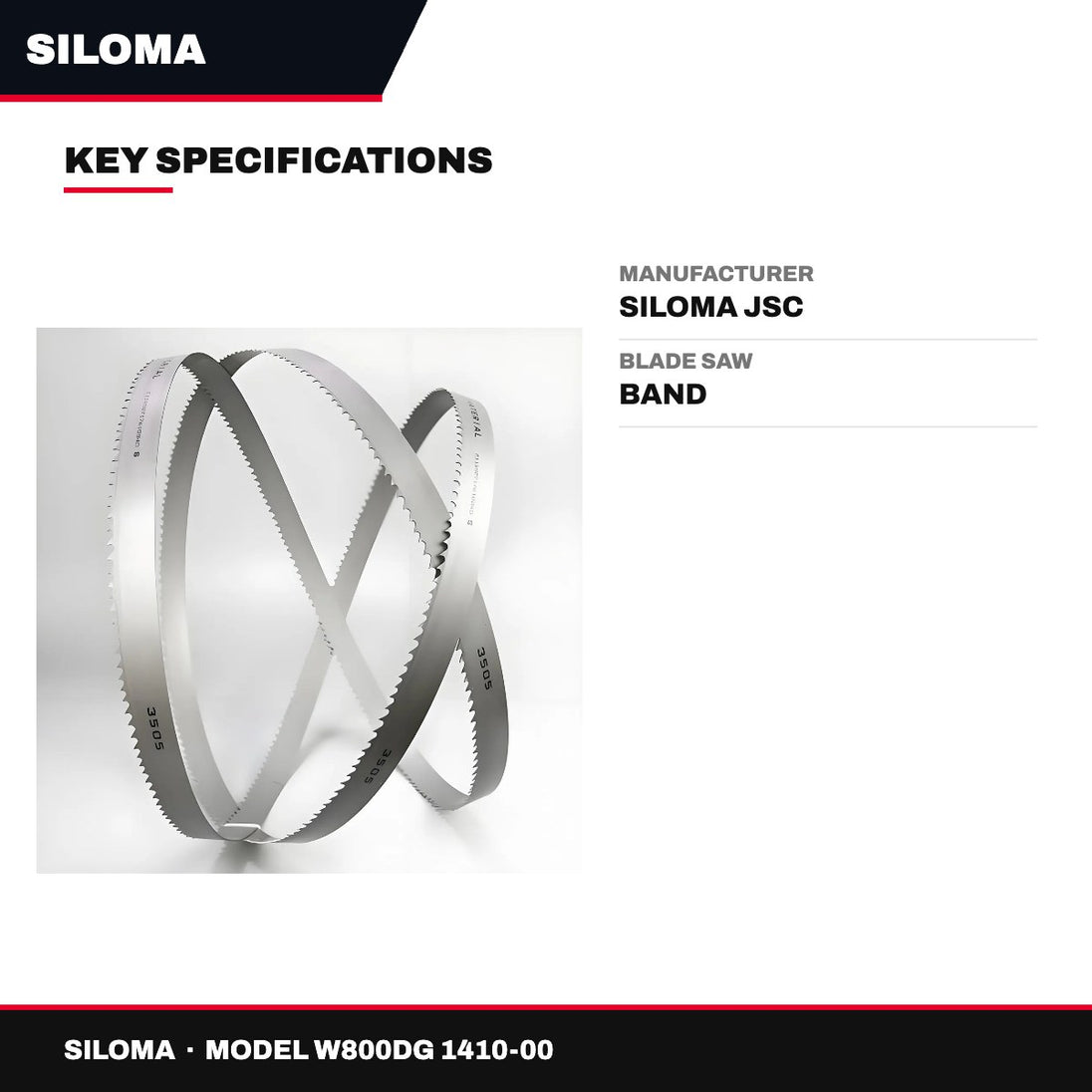 Siloma W800DG 1410-00 – Band Saw Blade Model Number W800Dg 1410-00