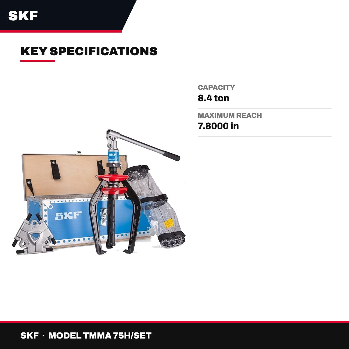 SKF TMMA 75H/SET – EasyPull Hydraulic Puller Set