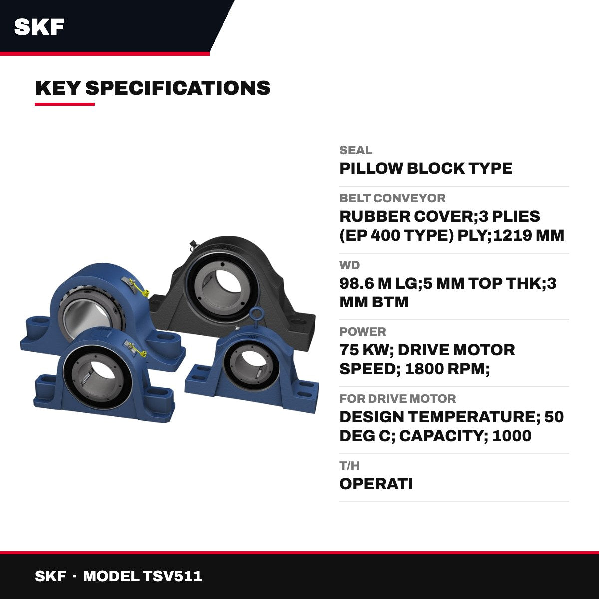 SKF TSV511 – Seal – Pillow Block Type
