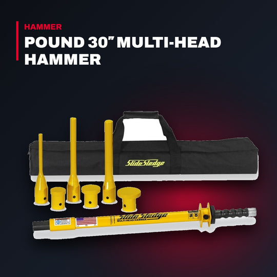 Slide Sledge 211105 – 9 lb Multi-Head Slide Hammer with 6 Pin Drivers
