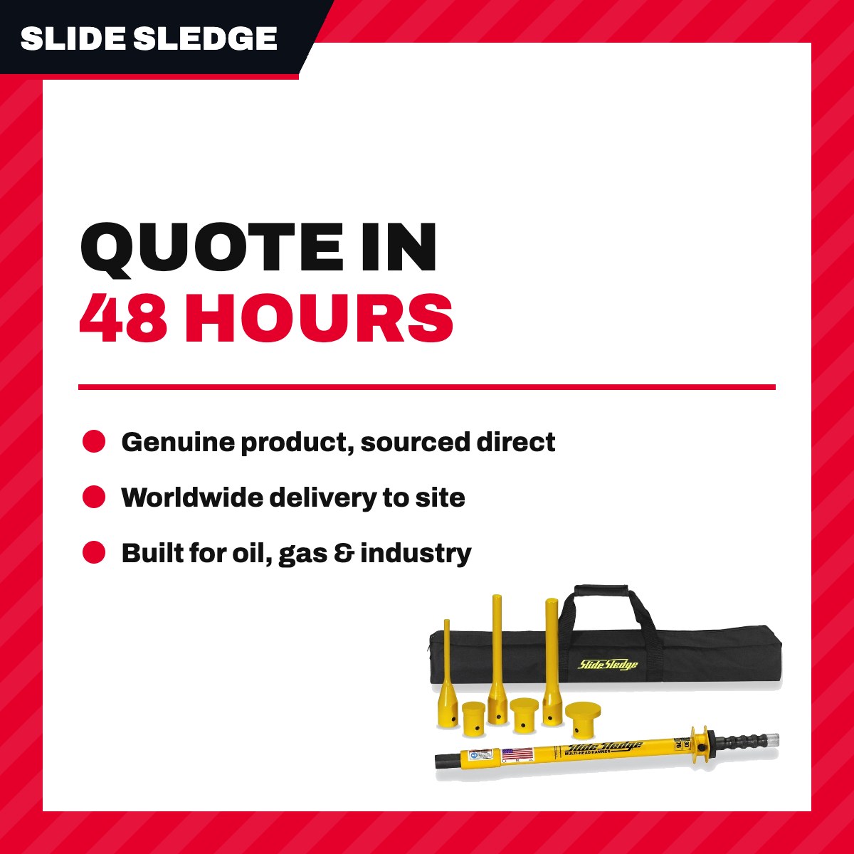 Slide Sledge 211105 – 9 lb Multi-Head Slide Hammer with 6 Pin Drivers