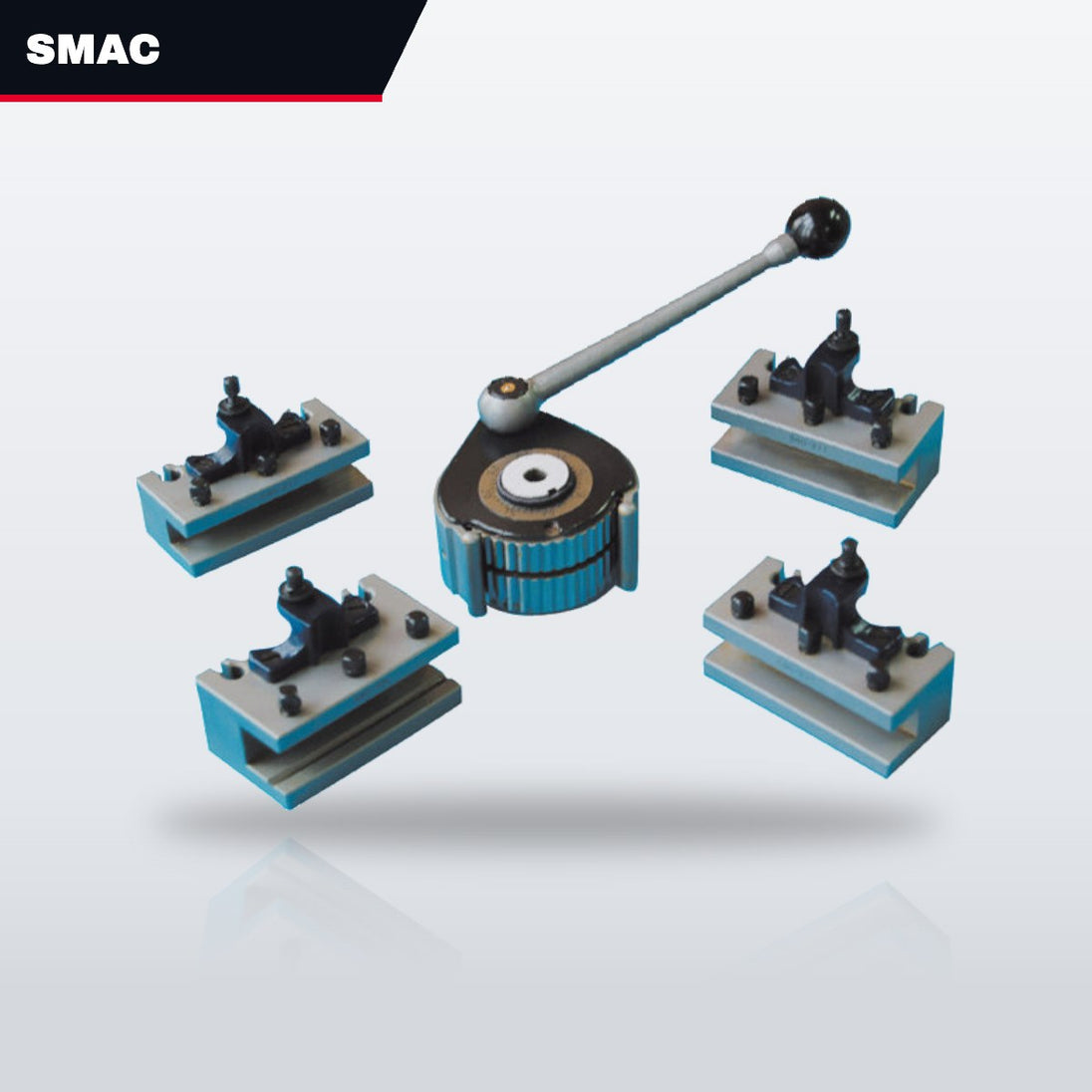 Smac C6246VX1000 – European Quick Change Tool Post With The Small Pallet Assembly For C6246Vx1000 Smac Lathe Machine