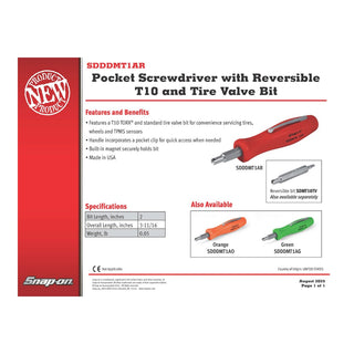 Snap-on SDD2040 – Screwdriver – Pocket Type, 3.1 Mm (1/8 In) Wd Tip