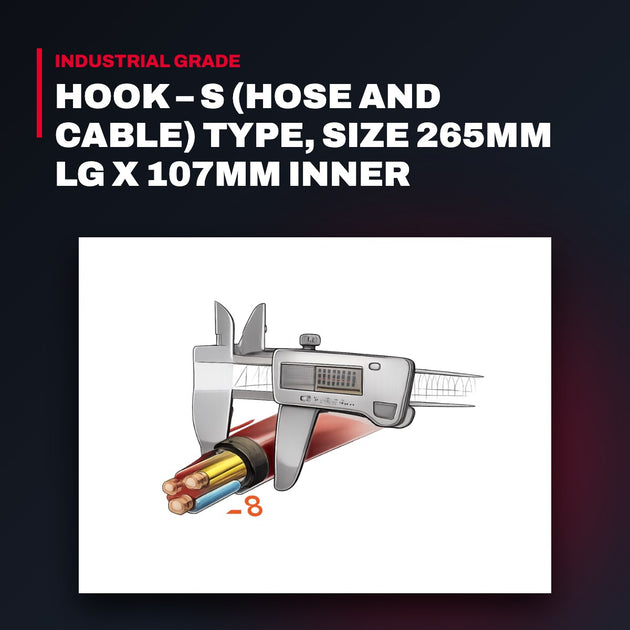 Specialised Engineering Products Li Gb SEP – Hook – S (Hose And Cable) Type, Size 265Mm Lg X 107Mm Inner
