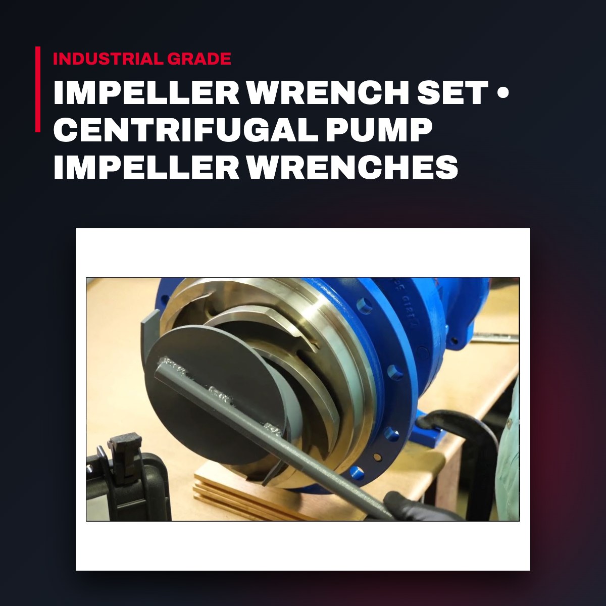 Specialty Maintenance Products SMP- PIWCOM – Impeller Wrench Set • Centrifugal Pump Impeller Wrenches Protect Workers Hands By Keeping Them Far Away From T