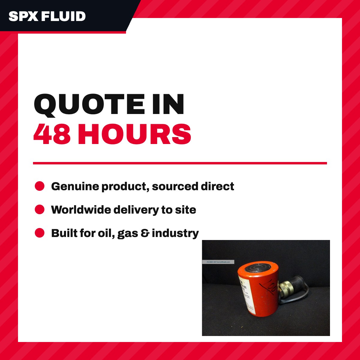 Spx Fluid – Pump & Cylinder Ram, 10163 Kg (10 Ton)