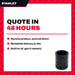 Stanley 10050M – Socket Impact Wrench – 50 Mm Opening, 1 In Sq Drive