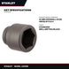 Stanley 10055M – Socket Impact Wrench – 55 Mm Opening, 1 In Sq Drive