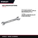 Stanley 1210MBASD – Wrench Box & Open End – 10-15 Deg Offset Type, 10 Mm Opening