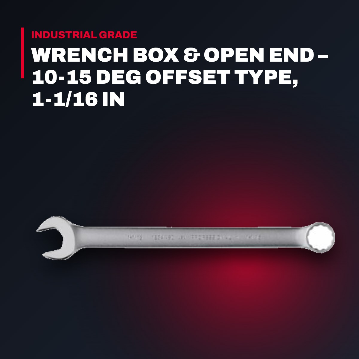 Stanley 1234ASD – Wrench Box & Open End – 10-15 Deg Offset Type, 1-1/16 In