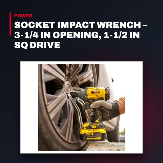 Stanley 15052L – Socket Impact Wrench – 3-1/4 In Opening, 1-1/2 In Sq Drive